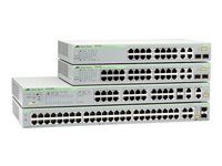 Allied Telesis AT FS750/52 WebSmart Switch - Commutateur - intelligent - 48 x 10/100 + 2 x 10/100/1000 + 2 x SFP Gigabit combiné - de bureau, Montable sur rack AT-FS750/52-50