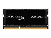 HyperX Impact Black Series - DDR3L - module - 8 Go - SO DIMM 204 broches - 1600 MHz / PC3L-12800 - CL9 - 1.35 / 1.5 V - mémoire sans tampon - non ECC HX316LS9IB/8